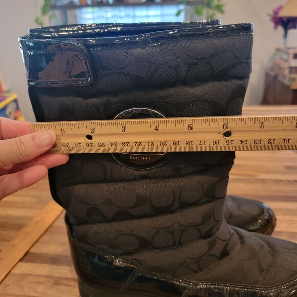 Coach Jordy Black Quilted Winter Boots - Picture 14 of 15